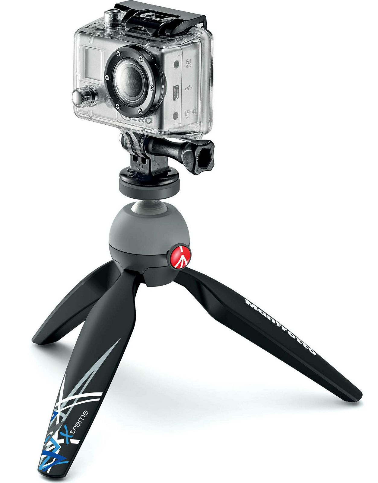 Manfrotto Pixi Mini Xtreme Kit stolni stativ s adapterom za GoPro akcijske kamere (MKPIXIEX-BK)