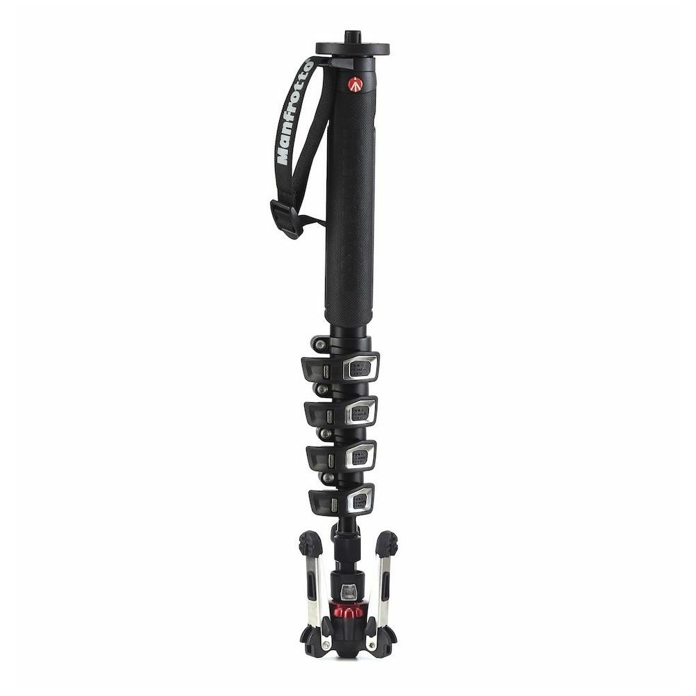 Manfrotto XPRO MVMXPROA5 153cm 6kg aluminijski 4-sekcijski fluidni video monopod s bazom Fluidtech