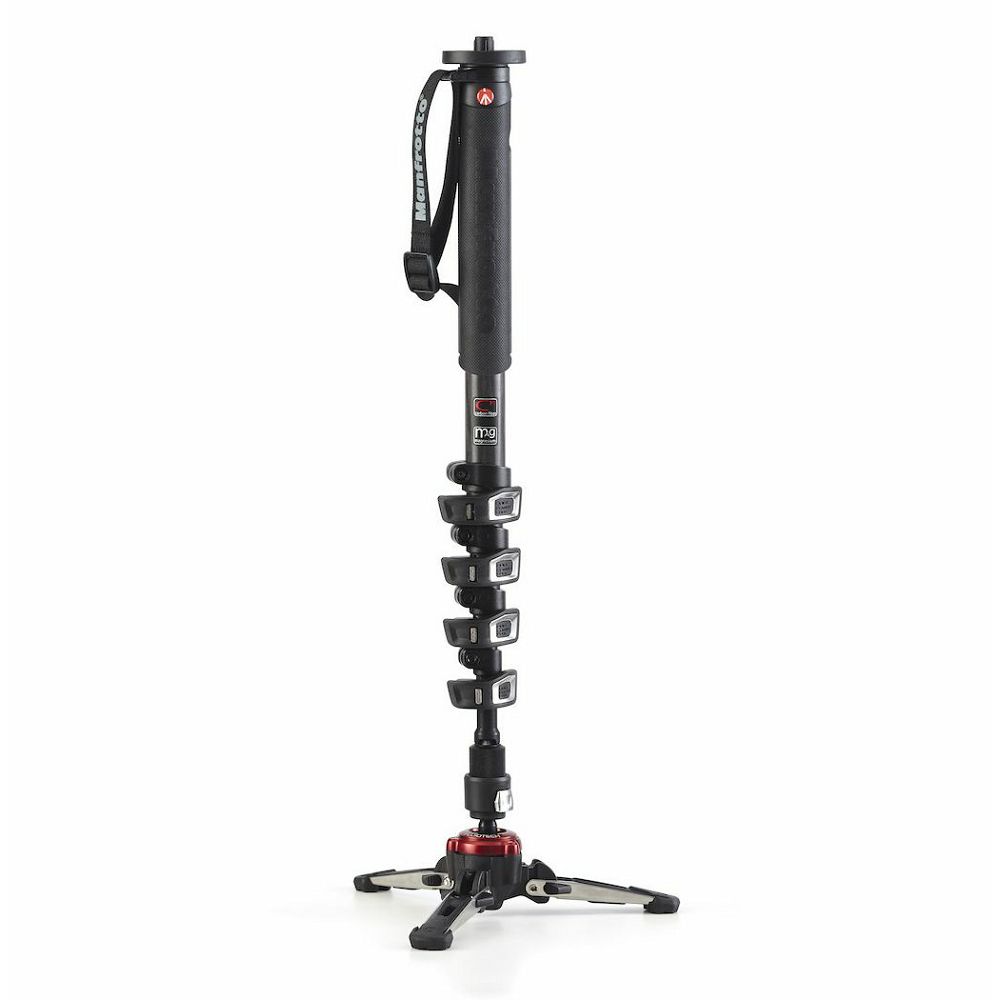 Manfrotto XPRO MVMXPROC5 Carbon 188cm 5kg karbonski 5-sekcijski fluidni video monopod s bazom Fluidtech