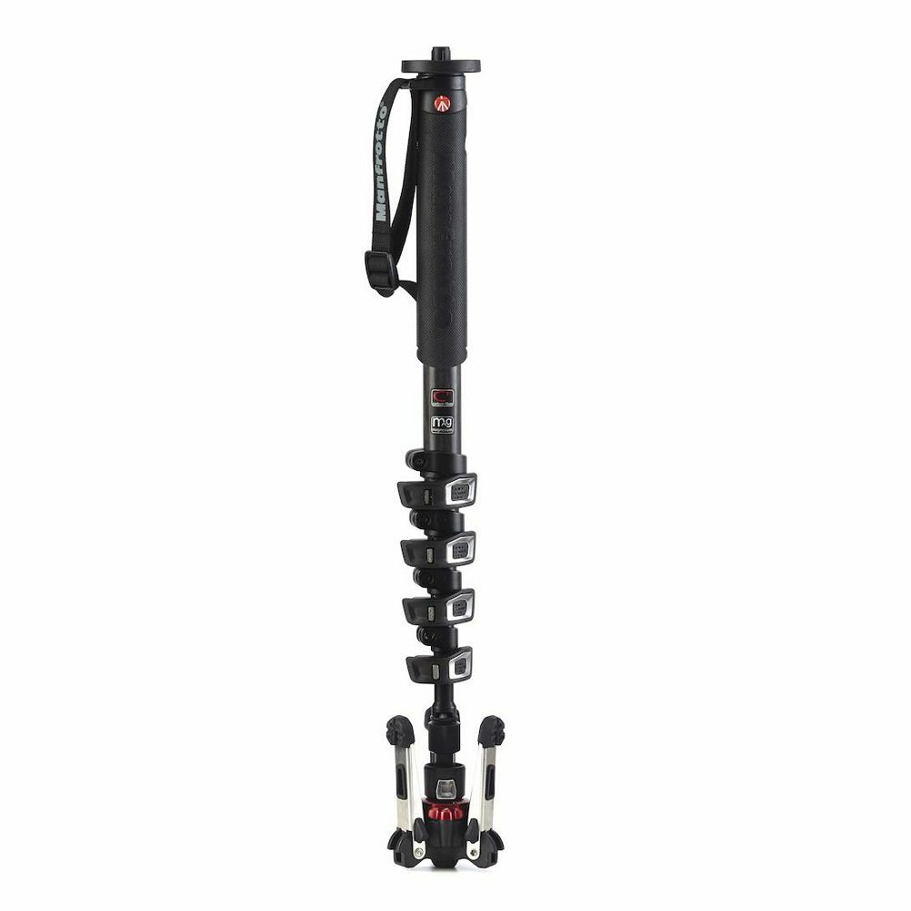 Manfrotto XPRO MVMXPROC5 Carbon 188cm 5kg karbonski 5-sekcijski fluidni video monopod s bazom Fluidtech