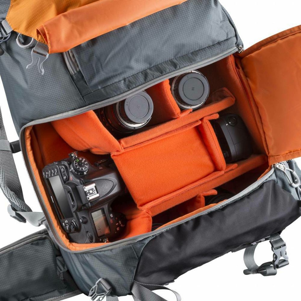 Mantona elements PRO 50 Outdoor- and Camera Backpack ruksak za DSLR i dodatnu opremu narančasto-siva