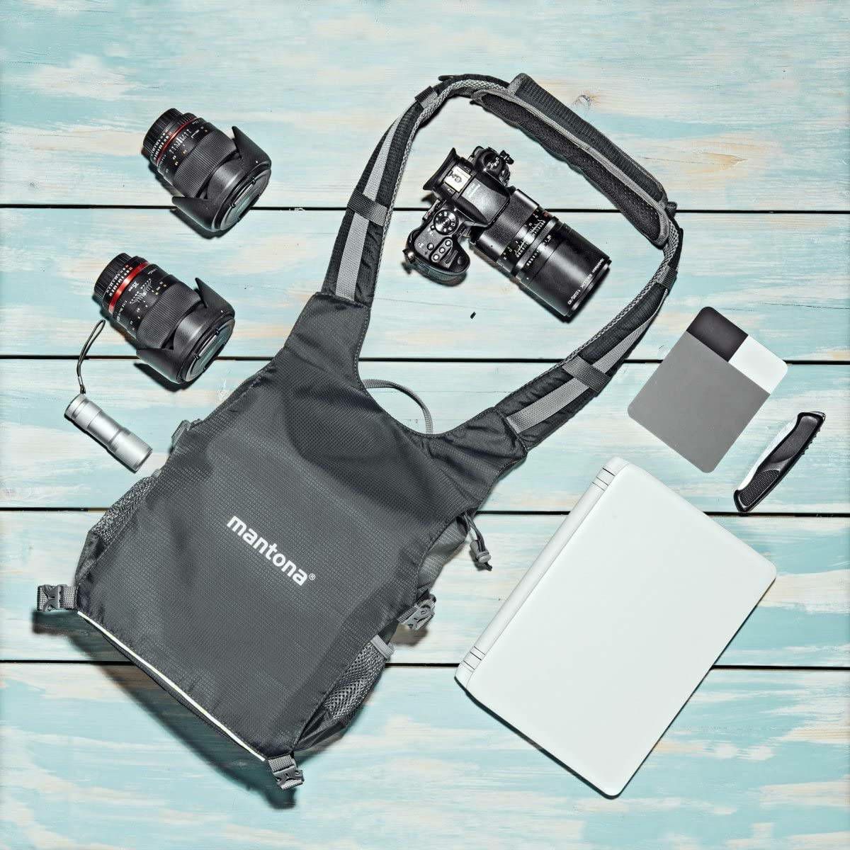 Mantona elementsPro 30 Camera Backpack Dual ruksak za DSLR i dodatnu opremu narančasto-siva