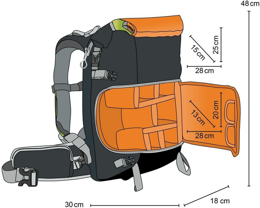 Mantona ElementsPro 30 Outdoor Camera Backpack ruksak za DSLR i dodatnu opremu black crni