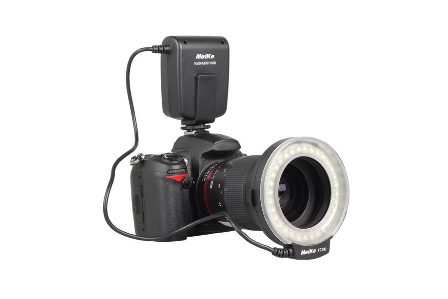 Meike FC100 LED macro flashgun bljeskalica Canon Nikon Pentax Olympus Panasonic Samsung Fuji  FC-100