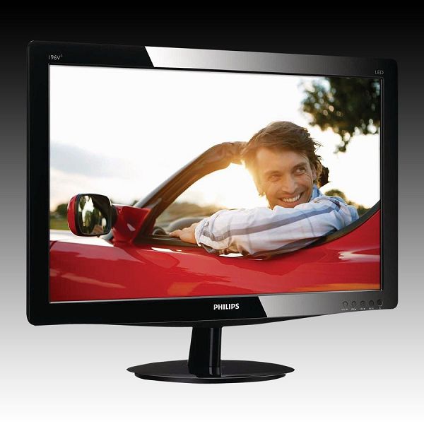 Monitor LCD PHILIPS 196V3LSB5/00 (18.5", 1366x768, 1000:1, 10000000:1(DCR), 170/160, 5ms, VGA/DVI) Black