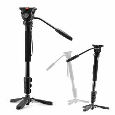 Nest NT-329M 145cm 5kg + Fluid Damped Pan Head komplet Video Monopod spider-foot s fluidnom glavom