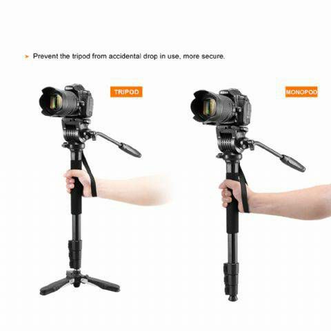 Nest NT-329M 145cm 5kg + Fluid Damped Pan Head komplet Video Monopod spider-foot s fluidnom glavom