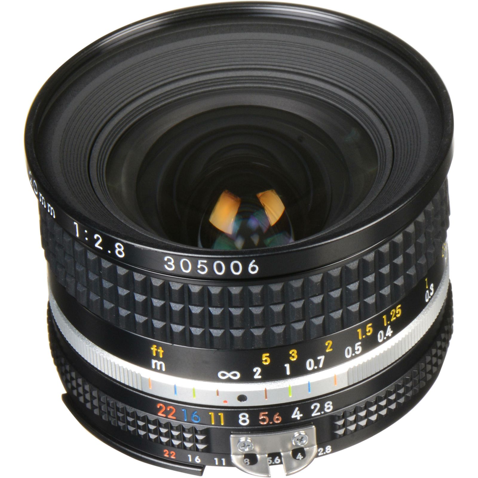 Nikon AI 20mm f/2.8 FX širokokutni objektiv s ručnim fokusiranjem Nikkor 20 F2.8 2.8 manual focus wide angle prime lens (JAA108AA)