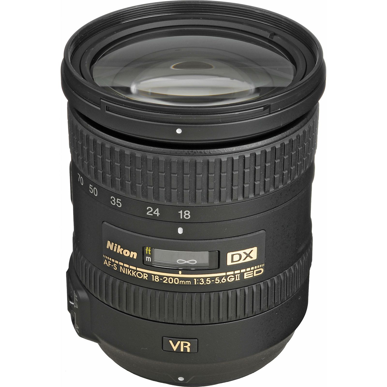 Nikon AF-S 18-200mm f/3.5-5.6G ED VR II DX allround objektiv Nikkor 18-200 3.5-5.6 G auto focus zoom lens (JAA813DA)