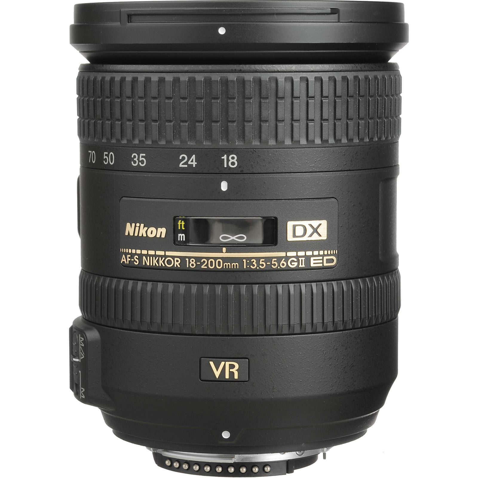 Nikon AF-S 18-200mm f/3.5-5.6G ED VR II DX allround objektiv Nikkor 18-200 3.5-5.6 G auto focus zoom lens (JAA813DA)