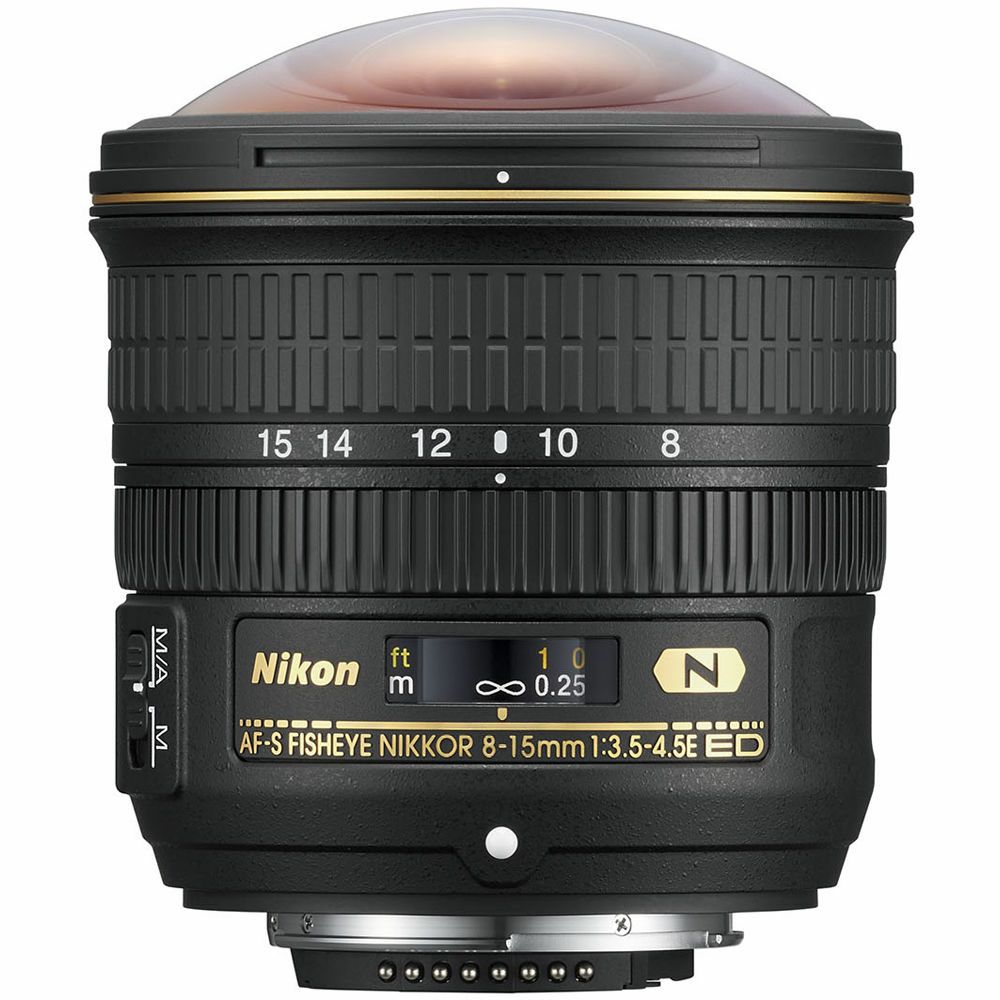 Nikon AF-S 8-15mm f/3.5-4.5E ED FX Fisheye ultraširokokutni riblje-oko objektiv Nikkor auto focus fish-eye zoom lens 8-15 f3.5-4.5E f3.5-4.5 E f/3.5-4.5 (JAA831DA)