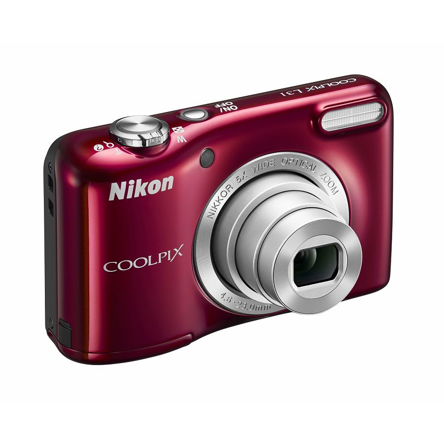 Nikon COOLPIX L31 Red digitalni fotoaparat VNA872E1 