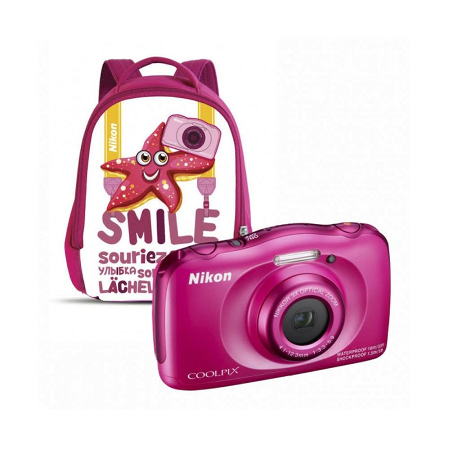 Nikon COOLPIX S33 Pink + ruksak 