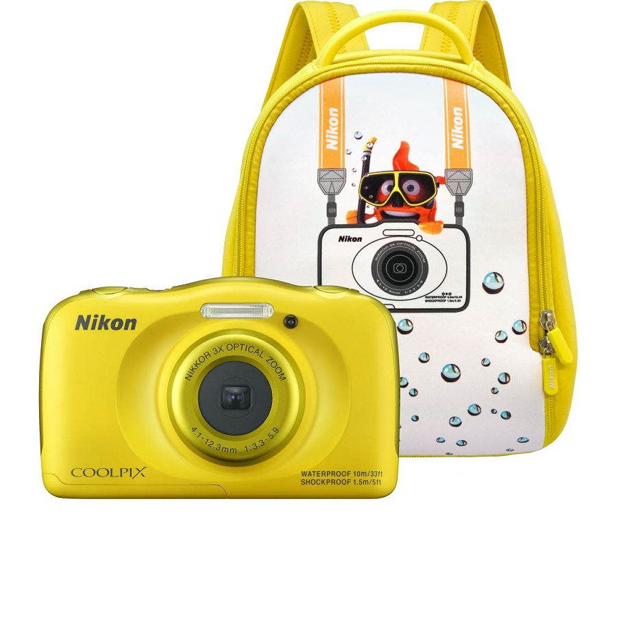 Nikon Coolpix S33 Yellow žuti vodootporni digitalni fotoaparat + ruksak
