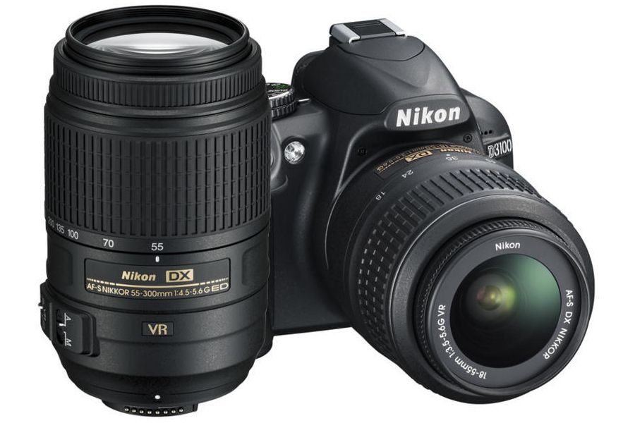 Nikon D3100 KIT WITH AF18-55VR + AF55-300VR Consumer DSLR fotoaparat VBA280K005