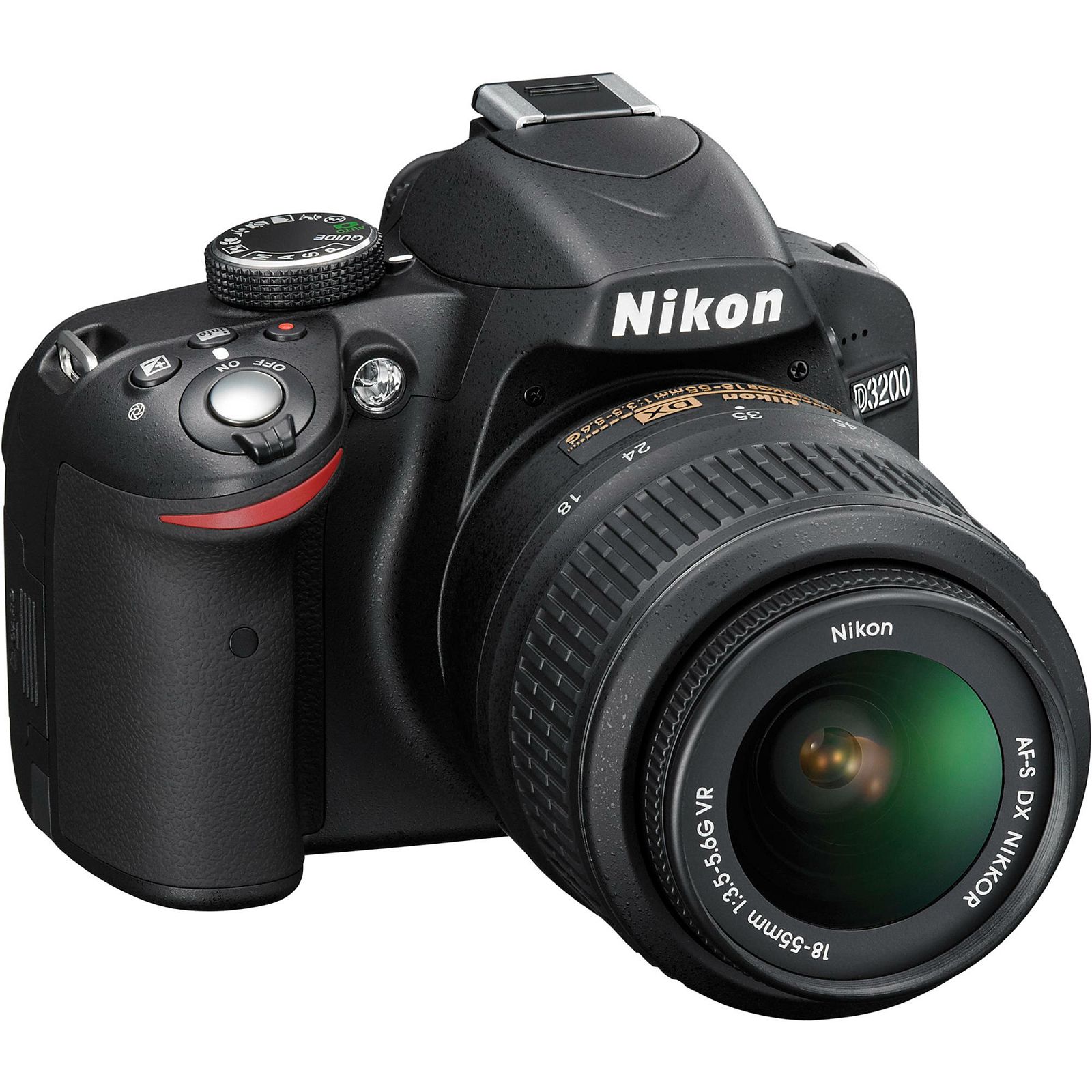 Nikon D3200 KIT WITH AF18-55 II Black Consumer DSLR fotoaparat 18-55mm f/3.5-5.6G ED II VBA330K009