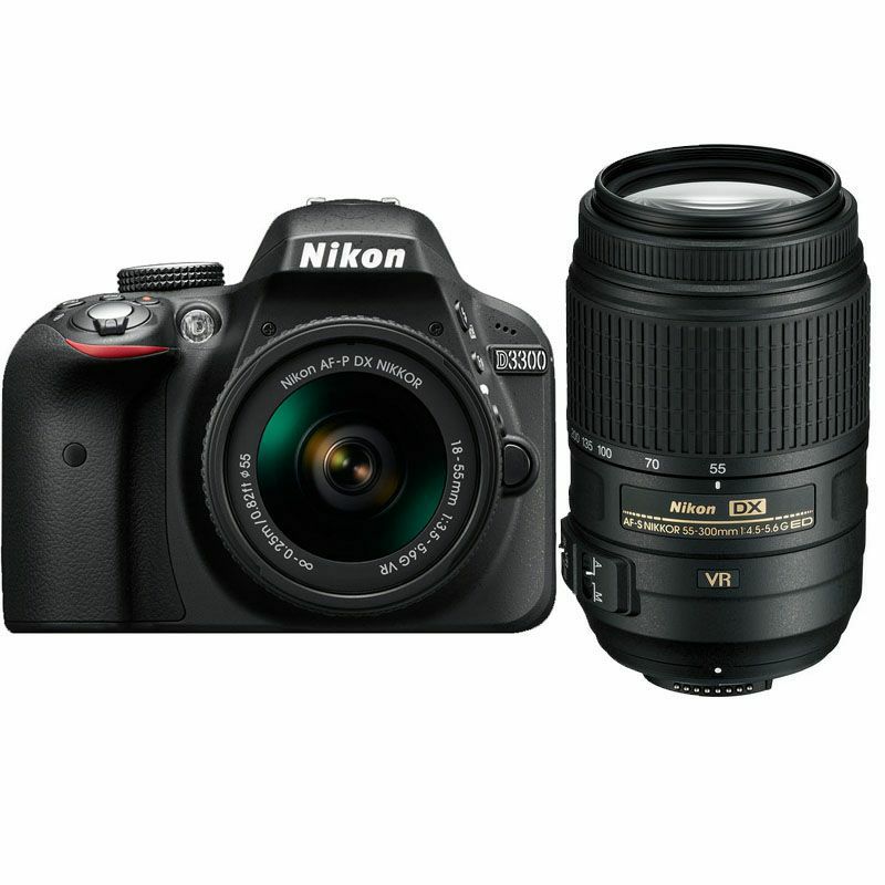Nikon D3300 kit AF-P 18-55VR + 55-300VR double zoom kit AF-P 18-55VR ...