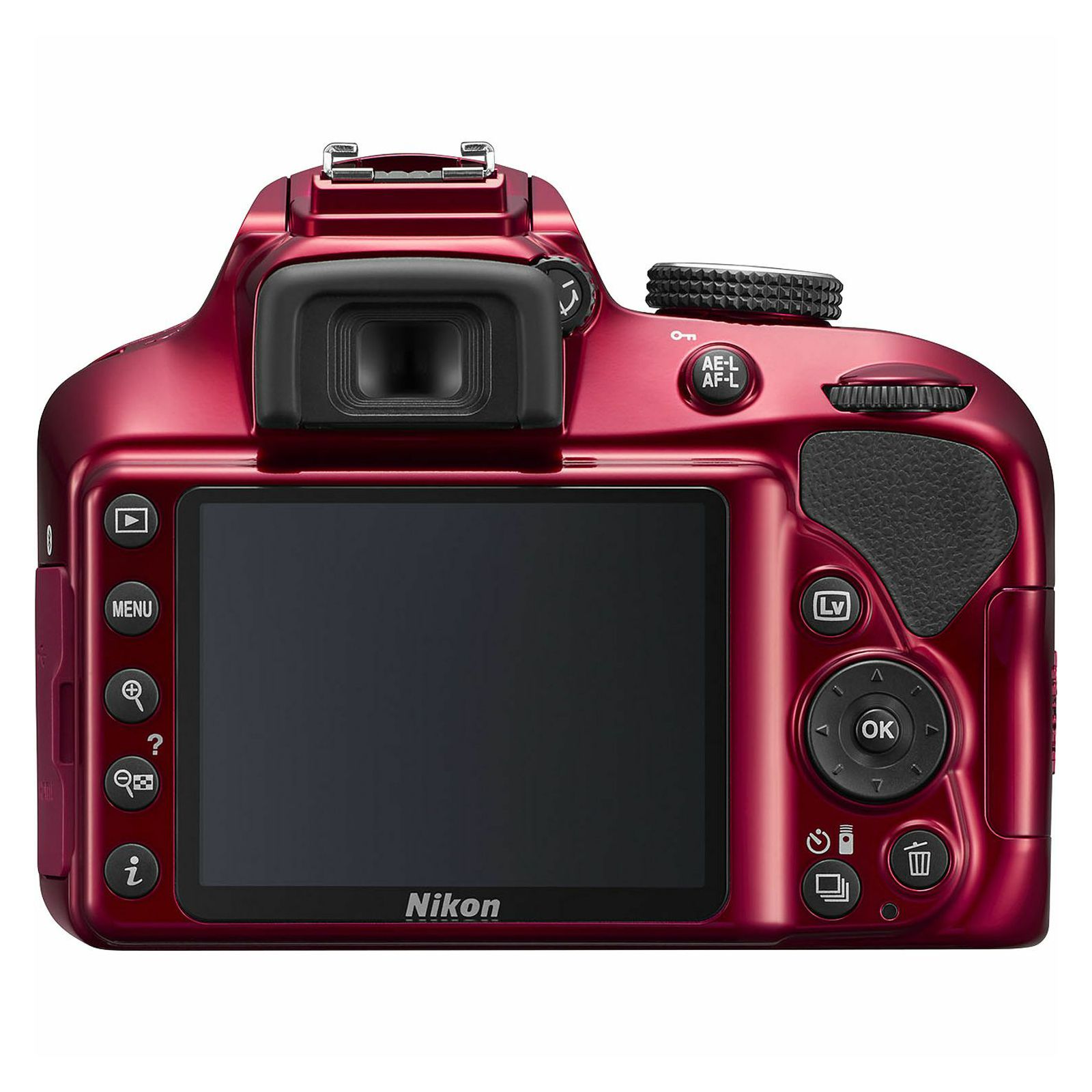 Nikon D3400 + AF-P 18-55VR Red KIT DSLR digitalni fotoaparat i objektiv AF-P DX 18-55mm f/3.5-5.6G VR (VBA491K001)