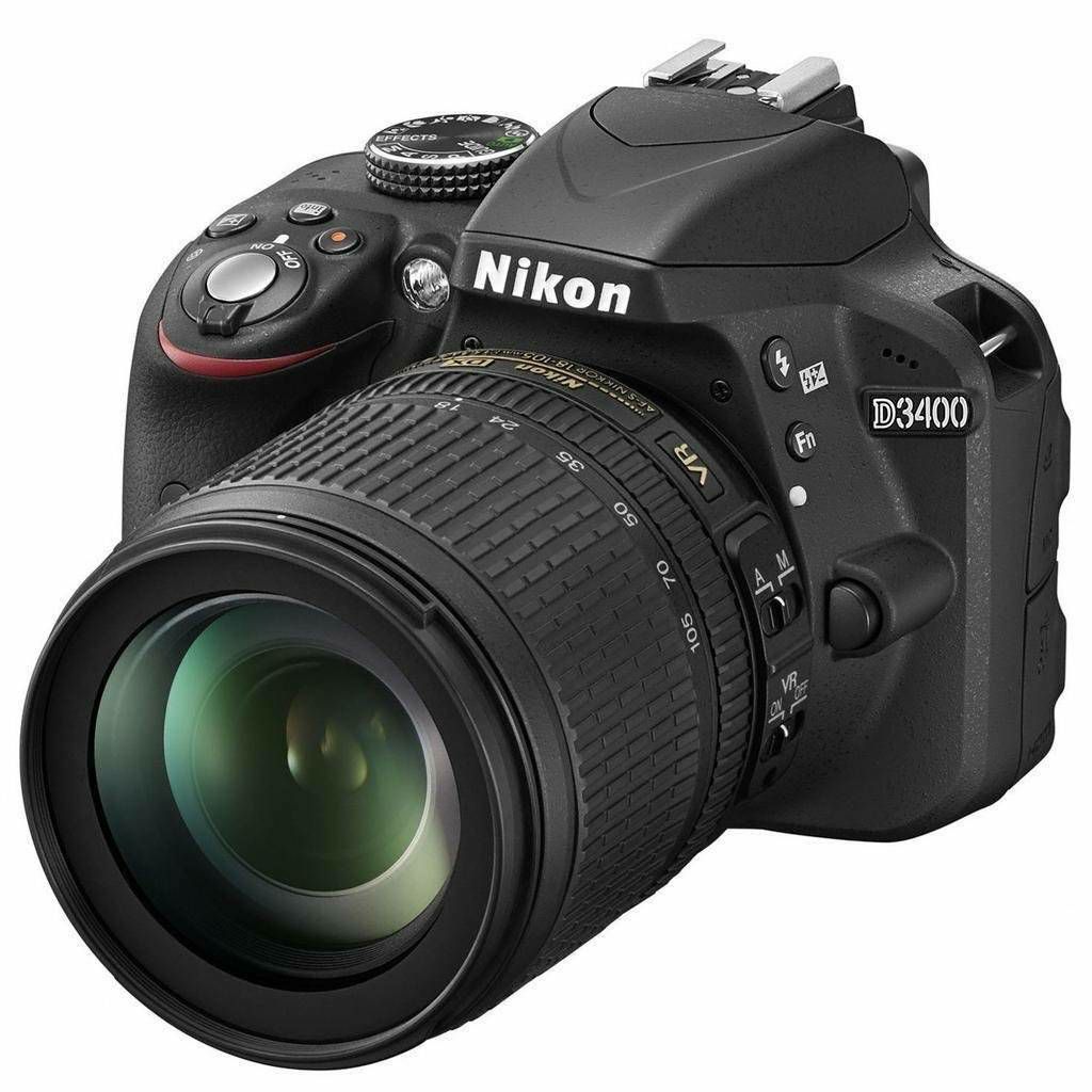 Nikon D3400 + AF-S 18-105VR f/3.5-5.6 G DX DSLR Digitalni fotoaparat s objektivom 18-105mm F3.5-5.6 18-105 VR (VBA490K003)