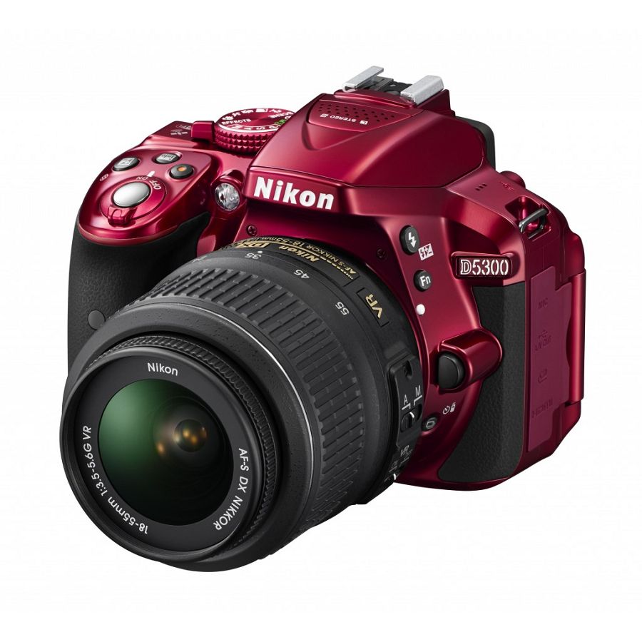 Nikon D5300 + 18-55 VR crveni DSLR fotoaparat i objektiv D5300 KIT WITH AF18-55VR BLACK