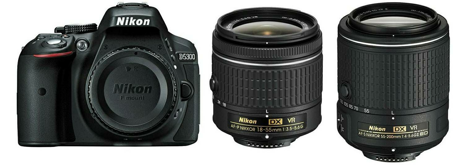 Nikon D5300 + AF-P 18-55 VR II + AF 55-200 VR II KIT VBA370K011 DSLR