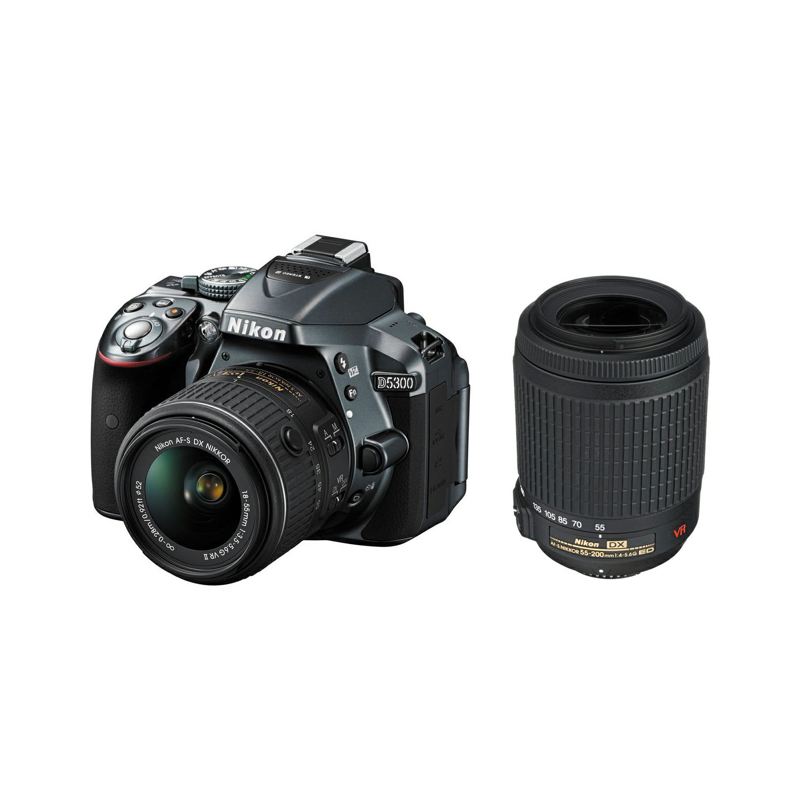 Nikon D5300 KIT WITH AF18-55VRII + AF55-200VR VBA370K005 DSLR fotoaparat 18-55 VR II 55-200 VR