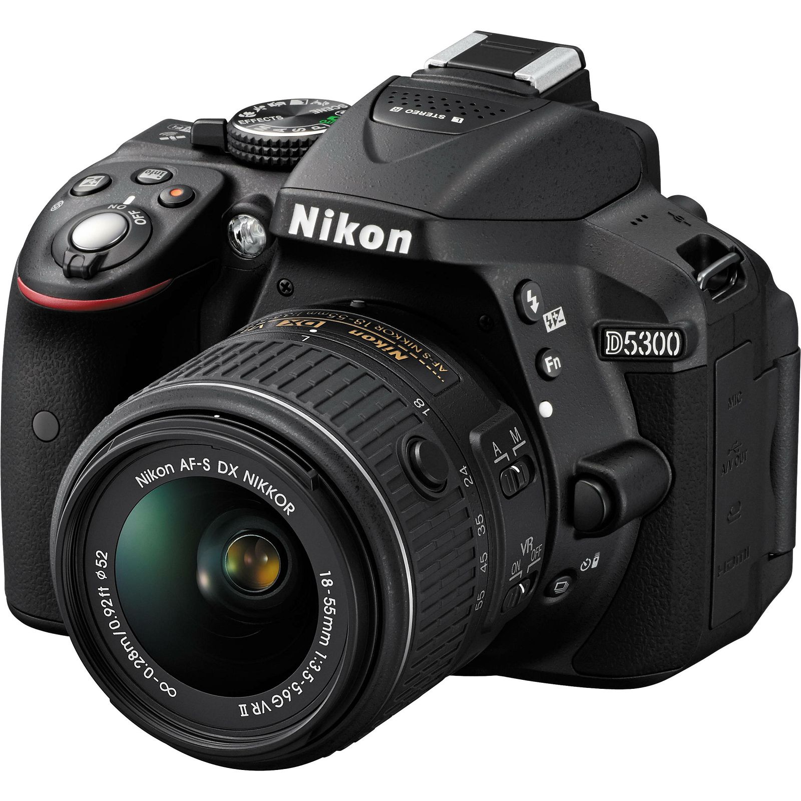 Nikon D5300 + AF-P 18-55 VR KIT Black DSLR fotoaparat AF-P 18-55VR (VBA370K007)