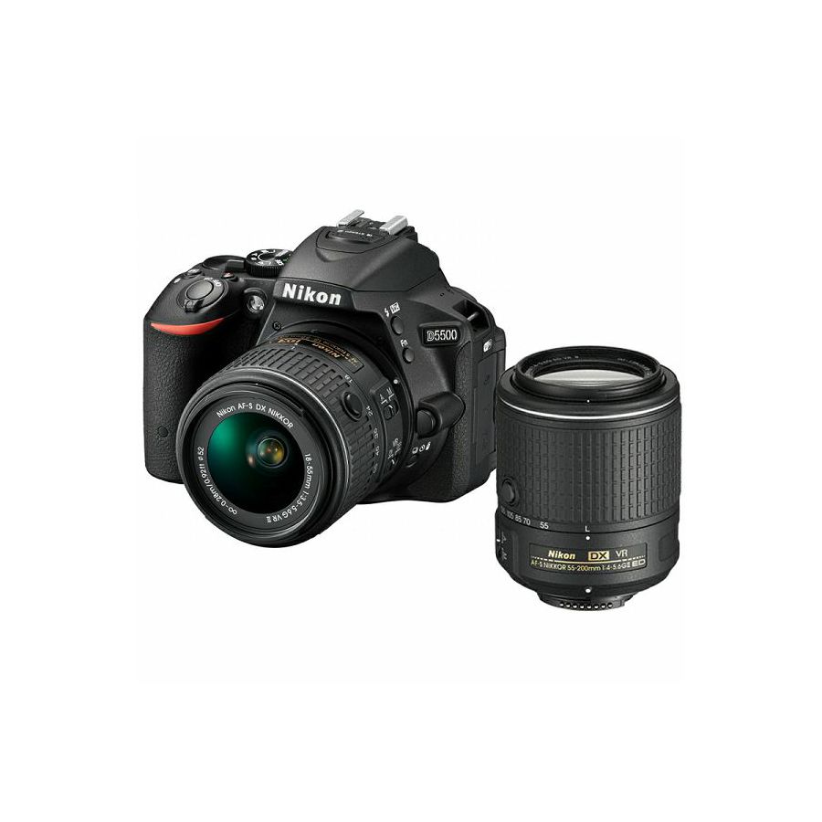 Nikon D5500 KIT WITH AF18-55VRII + AF55-200VRII DSLR digitalni fotoaparat i objektiv 18-55 VR II 55-200 VR II