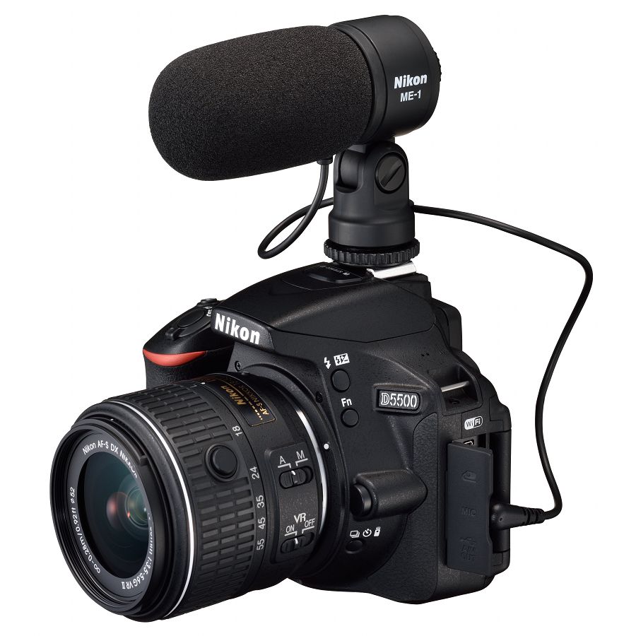 Nikon D5500 KIT WITH AF18-55VRII + AF55-300VR Black f4.5-5.6 Nikon D5500 DSLR fotoaparat + 18-55VRII f3.5-5.6 objektiv + AF55-300mm VR f4.5-5.6 VBA440K003