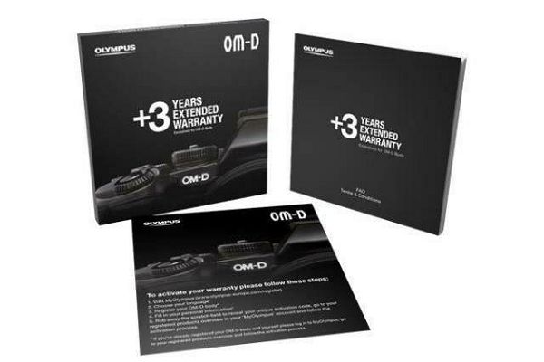 Olympus 3 Years Extended Warranty Card (only for E-M1 Body) as English version for Croatia, Serbia, Slovenia, Slovakia, Romania and Bulgaria (E0414365)