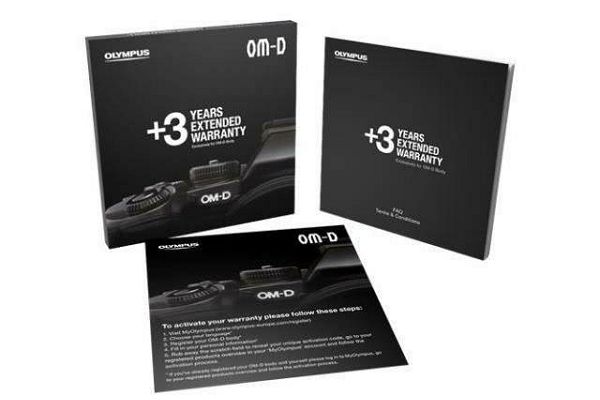 Olympus 3 Years Extended Warranty Card (OM-D Line-Up) as English version for Croatia, Serbia, Slovenia, Slovakia, Romania and Bulgaria (E0414689)