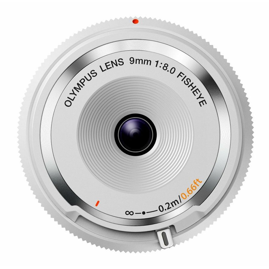 Olympus Body Cap Lens 9mm 1:8.0 fisheye / BCL-0980 white Micro Four Thirds MFT - PEN Camera objektiv lens lenses V325040WW000