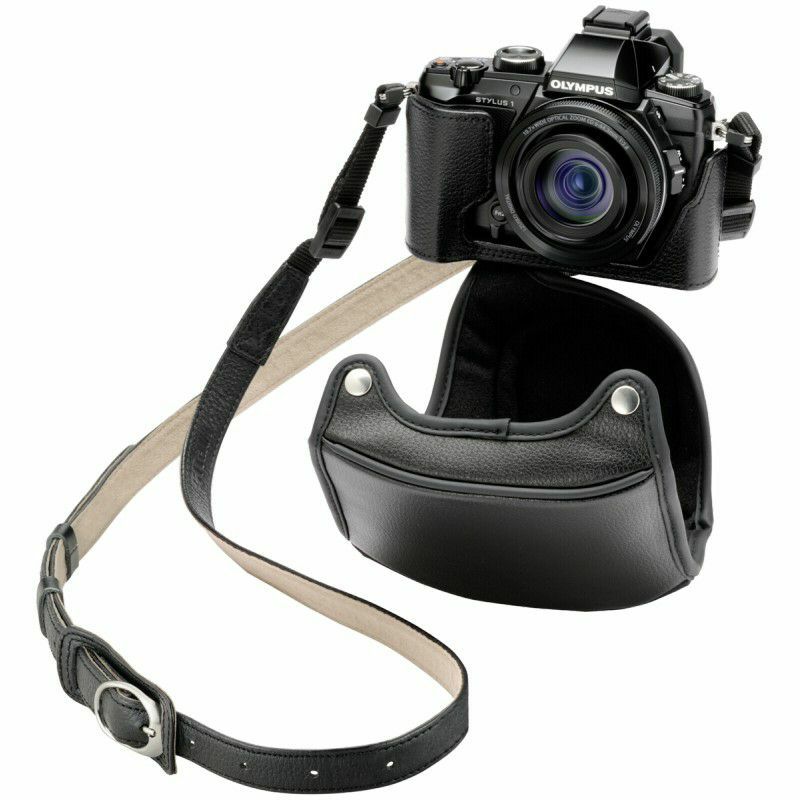 Olympus CSCH-118 Full Cover Leather Jacket Black for Stylus 1 torbica za digitalni kompaktni fotoaparat V600079BW000