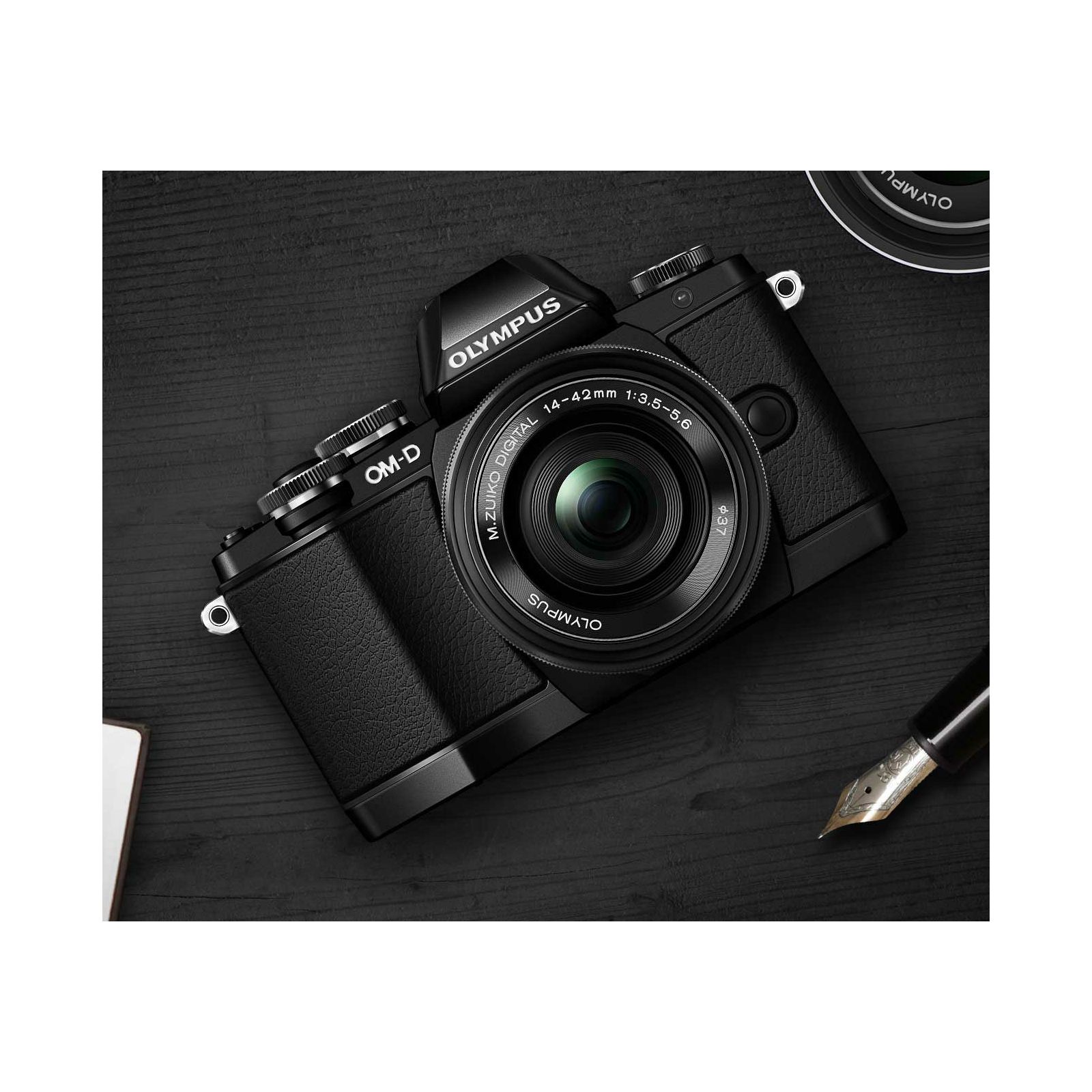 Olympus E-M10 body black + EZ-M1442 IIR black + EZ-M4015 R black incl. Charger & Battery Micro Four Thirds MFT - OM-D Camera digitalni fotoaparat V207021BE020