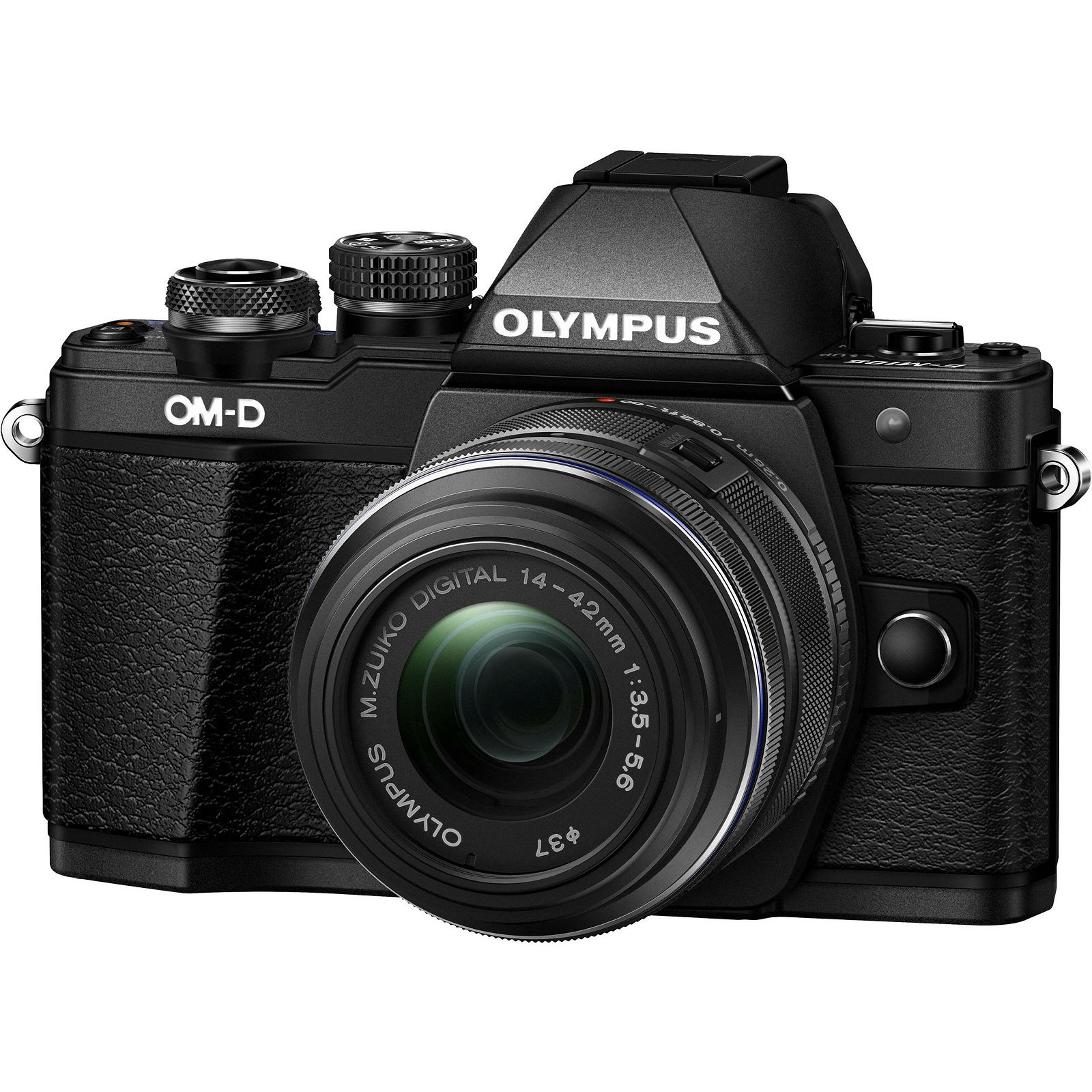 Olympus E-M10 II + 14-42 Black crni E-M10II 1442 IIR Kit blk/blk 14-42mm Mark EZ-M1442 IIR black incl. Charger + Battery Micro Four Thirds MFT OM-D Camera digitalni fotoaparat V207051BE000