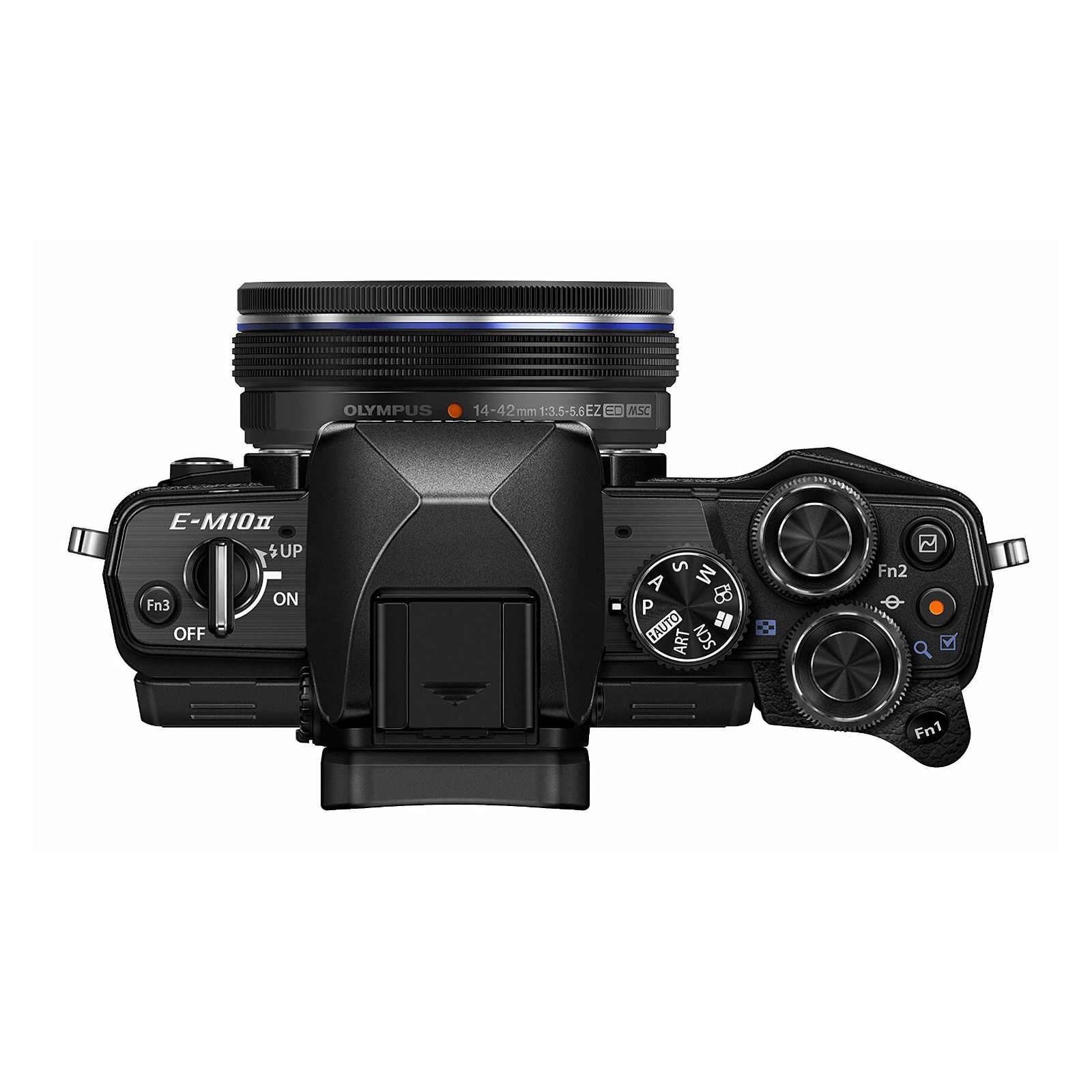 Olympus E-M10 II +14-42 EZ Black crni E-M10II Pancake Zoom Kit blk/blk 14-42mm EZ-M1442EZ black incl. Charger & Battery Micro Four Thirds OM-D Camera digitalni fotoaparat V207052BE000