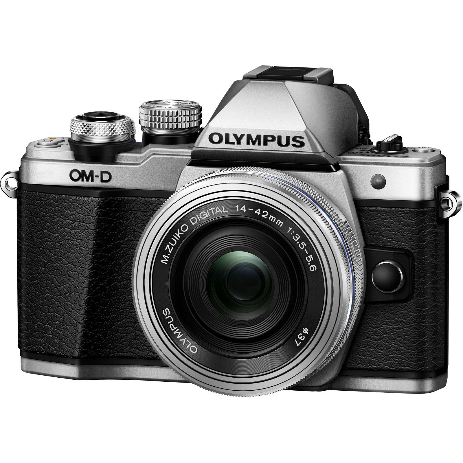 Olympus E-M10 II +14-42 Silver srebreni E-M10II 1442 IIR Kit slv/slv 14-42mm Mark EZ-M1442 IIR silver incl. Charger + Battery Micro Four Thirds OM-D Camera digitalni fotoaparat V207051SE000
