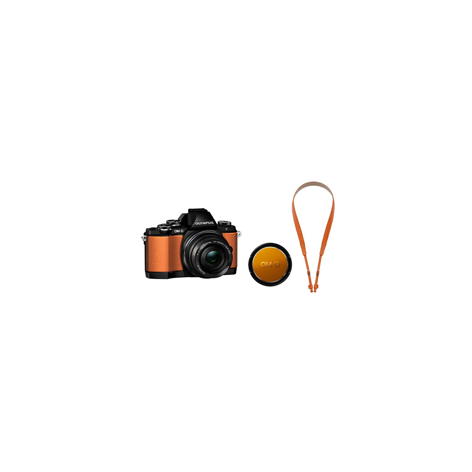 Olympus E-M10 Limited Edition Kit orange/orange / E-M10 black + EZ-M1442EZ black incl. Charger & Battery, lens cap & strap Micro Four Thirds MFT - OM-D Camera digitalni fotoaparat V207026OE000