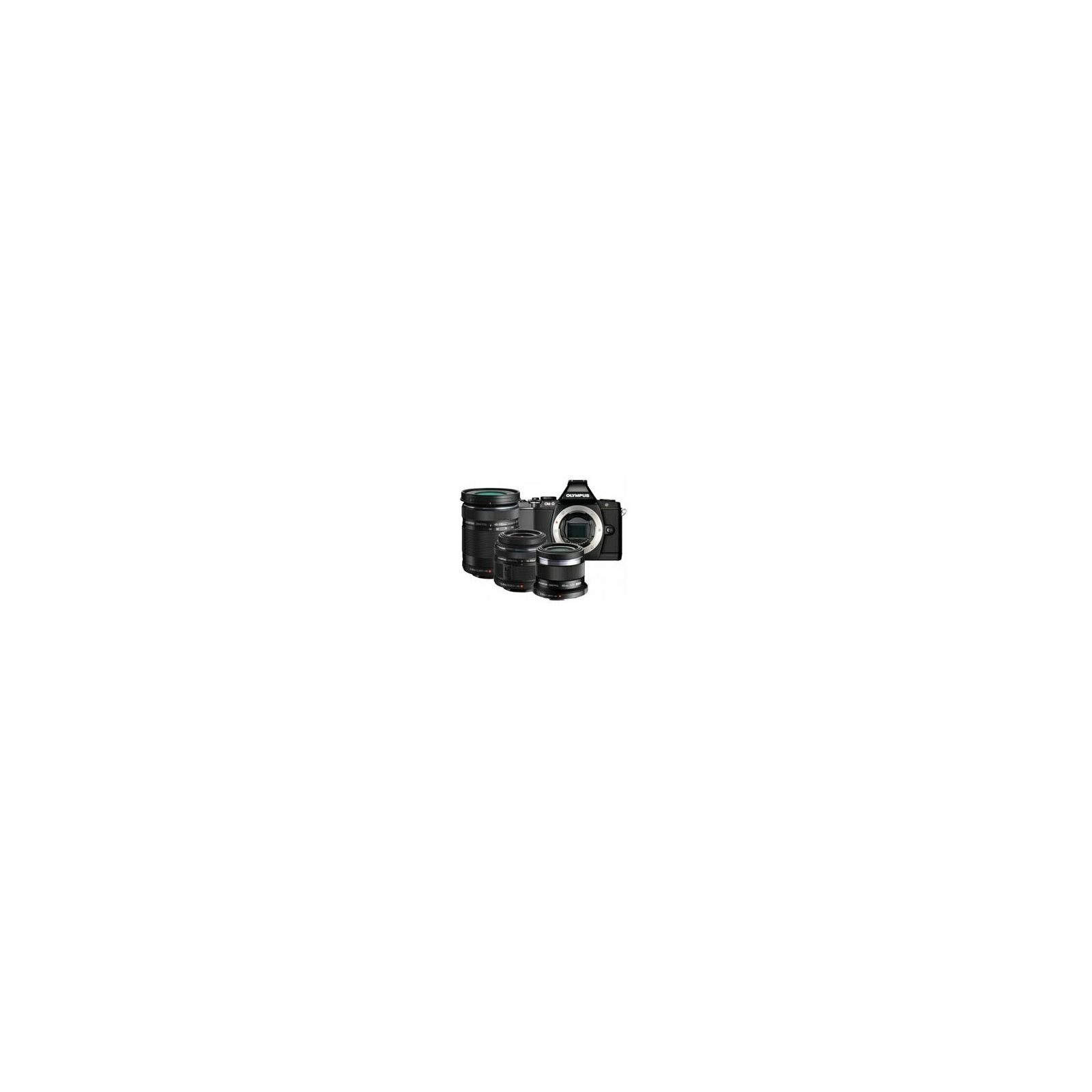 Olympus E-M5 Elite Triple Kit blk (EZ-M1442 IIR + EZ-M4015 R, 4518) blk lenses Micro Four Thirds MFT - OM-D Camera digitalni fotoaparat V2040401E020