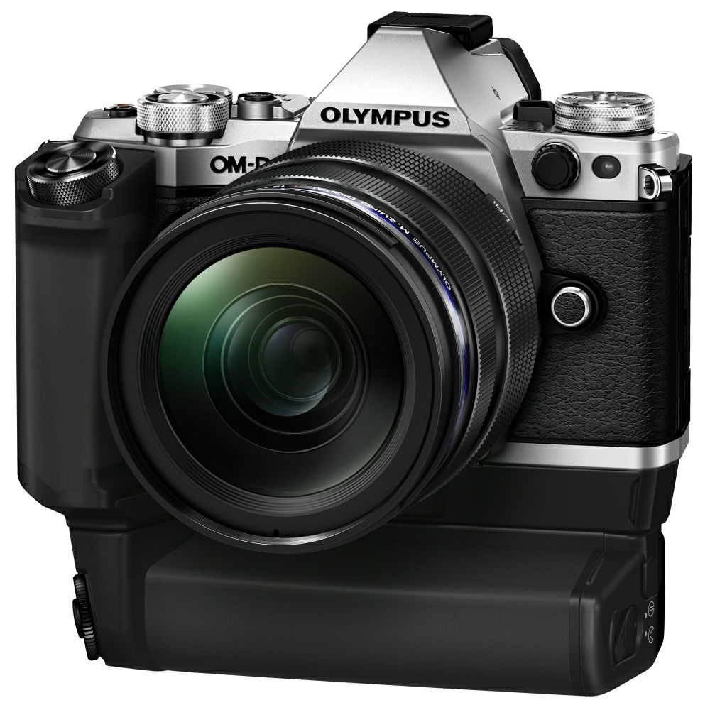 Olympus E-M5 II + 12-40 PRO Silver srebreni E-M5II 1240 Kit slv/blk 12-40mm + HLD-8 Power Battery Holder + BLN-1 Battery Micro Four Thirds MFT - OM-D Camera digitalni fotoaparat V207041SE010