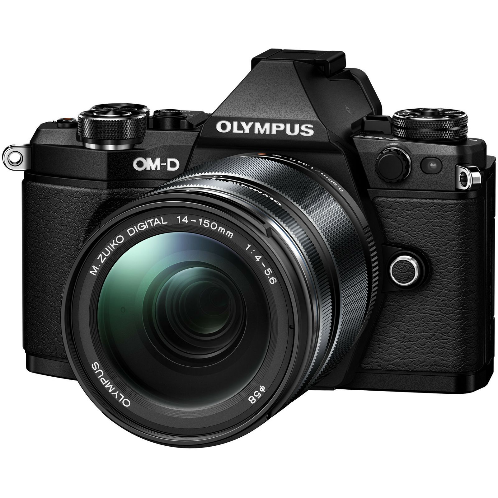 Olympus E-M5 II + 14-150 Black crni E-M5II 1415II Kit blk/blk + EZ-M1415-2 14-150mm black incl. Charger + Battery + Lens Hood Micro Four Thirds OM-D Camera digitalni fotoaparat V207043BE000