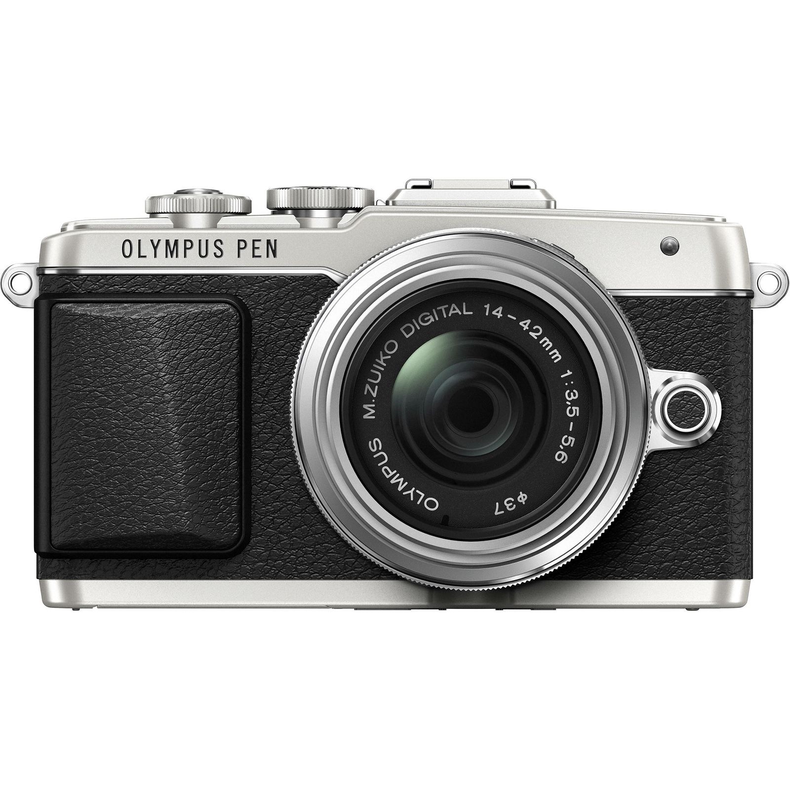 Olympus E-PL7 + 14-42mm Pancake Zoom Kit slv/slv E-PL7 silver + EZ-M1442EZ silver - incl. Charger & Battery 14-42 Micro Four Thirds MFT - PEN Camera digitalni fotoaparat V205073SE001