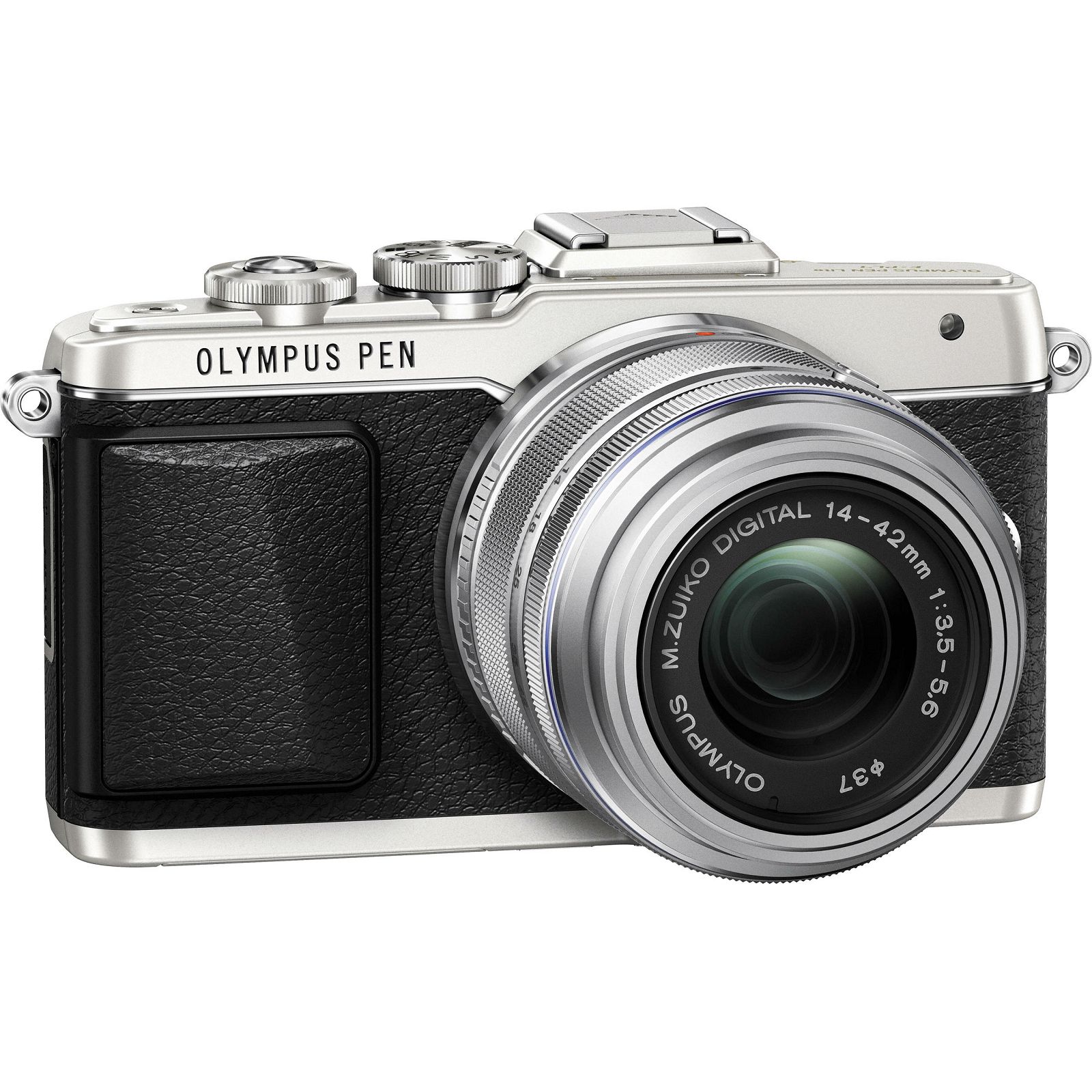 Olympus E-PL7 + 14-42mm silver EZ-M1442 II R silver Kit - incl. Charger + Battery 14-42 Micro Four Thirds MFT - PEN Camera digitalni fotoaparat V205071SE000