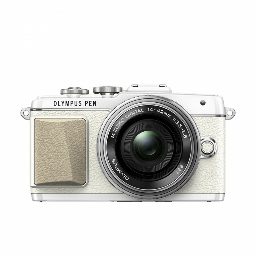 Olympus E-PL7 + 14-42mm white EZ-M1442 II R silver Kit - incl. Charger + Battery 14-42 Micro Four Thirds MFT - PEN Camera digitalni fotoaparat V205071WE000