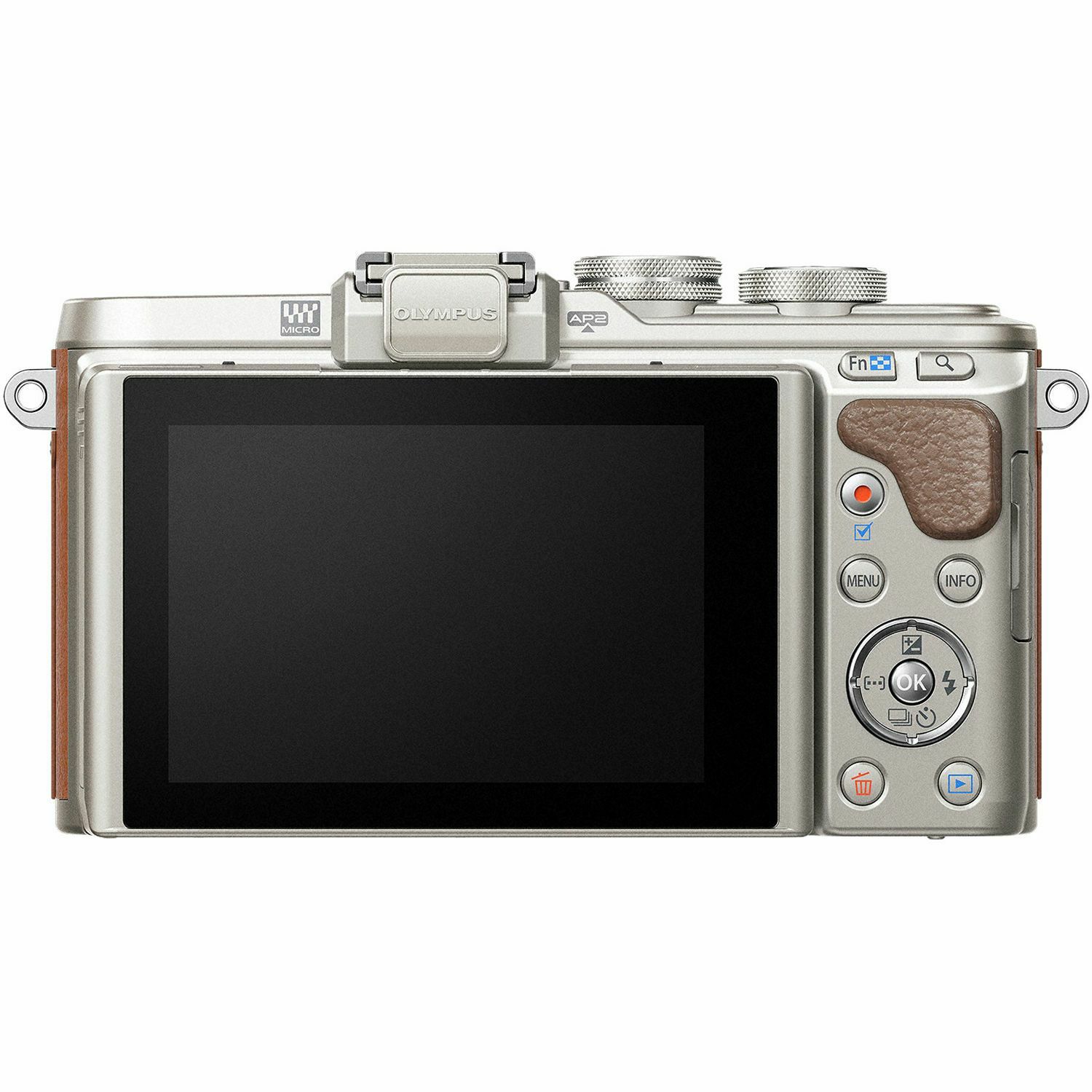 Olympus E-PL8 + 14-42mm Brown Pancake Zoom Kit brn/slv Smeđi digitalni fotoaparat s objektivom EZ-M1442EZ incl. Charger & Battery 14-42 Micro Four Thirds MFT PEN Camera (V205082NE000)
