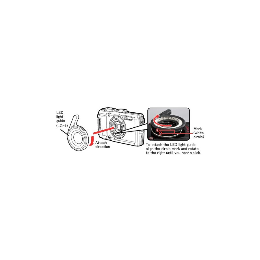 Olympus LG-1 LED Light Guide for TG-1/2/3 za digitalni kompaktni fotoaparat za TG-1, TG-2, TG-3  Series V3271200W000