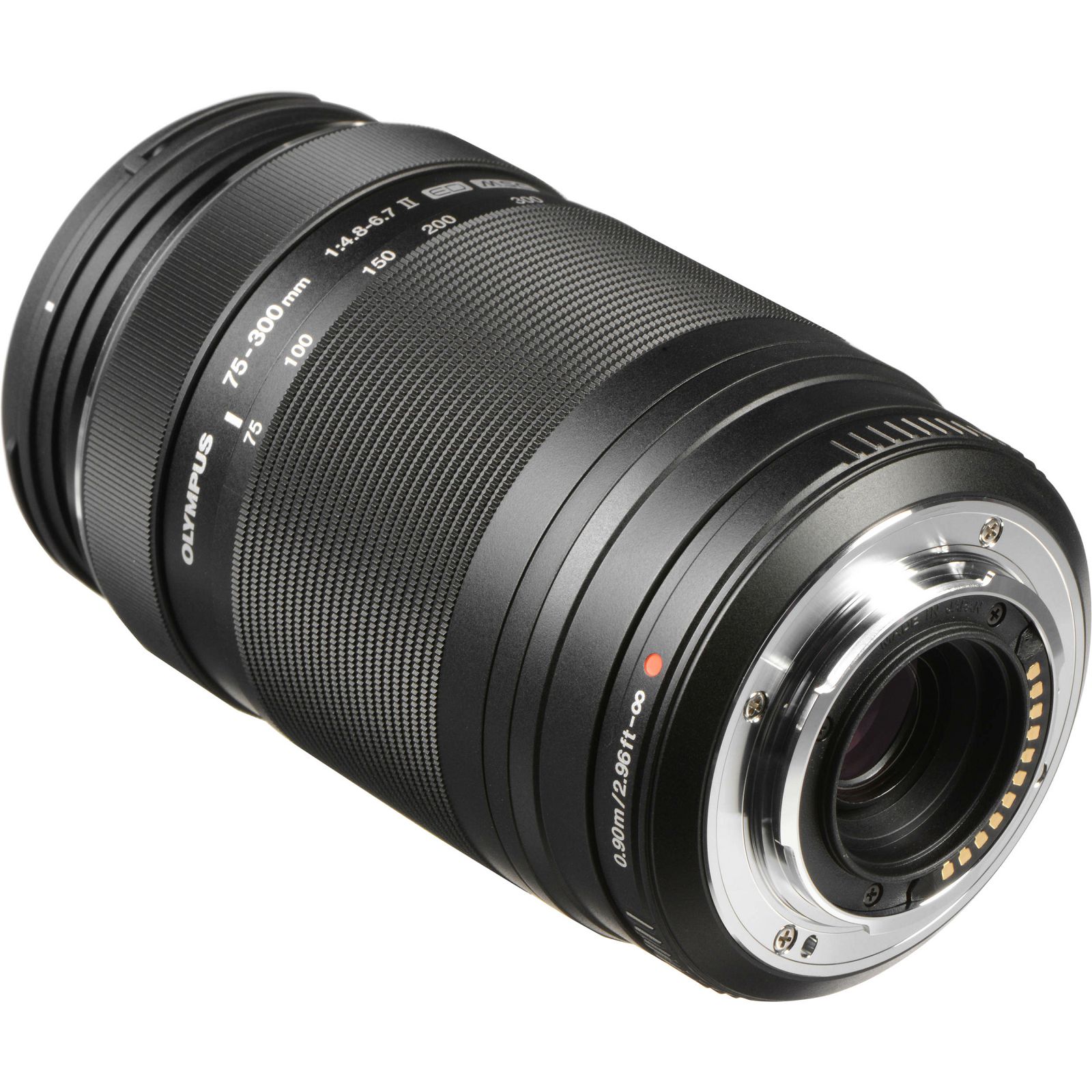 Olympus M. Zuiko Digital 75-300mm f/4.8-6.7 ED II Black telefoto objektiv EZ-M7530-2 75-300 1:4.8-6.7 zoom lens Micro Four Thirds MFT micro4/3" (V315040BW000)