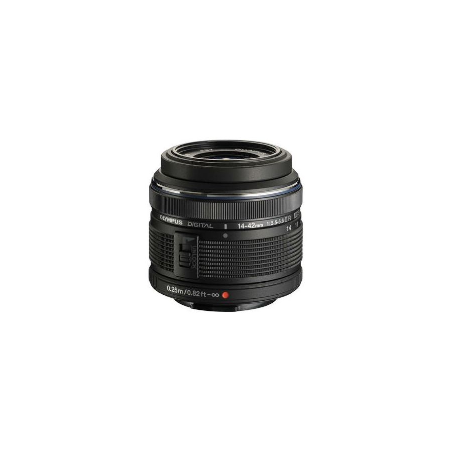 Olympus M.ZUIKO DIGITAL 14-42mm 1:3.5-5.6 II R / EZ-M1442 II R black Micro Four Thirds MFT - PEN Camera objektiv lens lenses V314050BE000