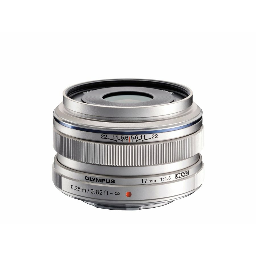 Olympus M.ZUIKO DIGITAL 17mm 1:1.8 / EW-M1718 silver Micro Four Thirds MFT - PEN Camera objektiv lens lenses V311050SE000