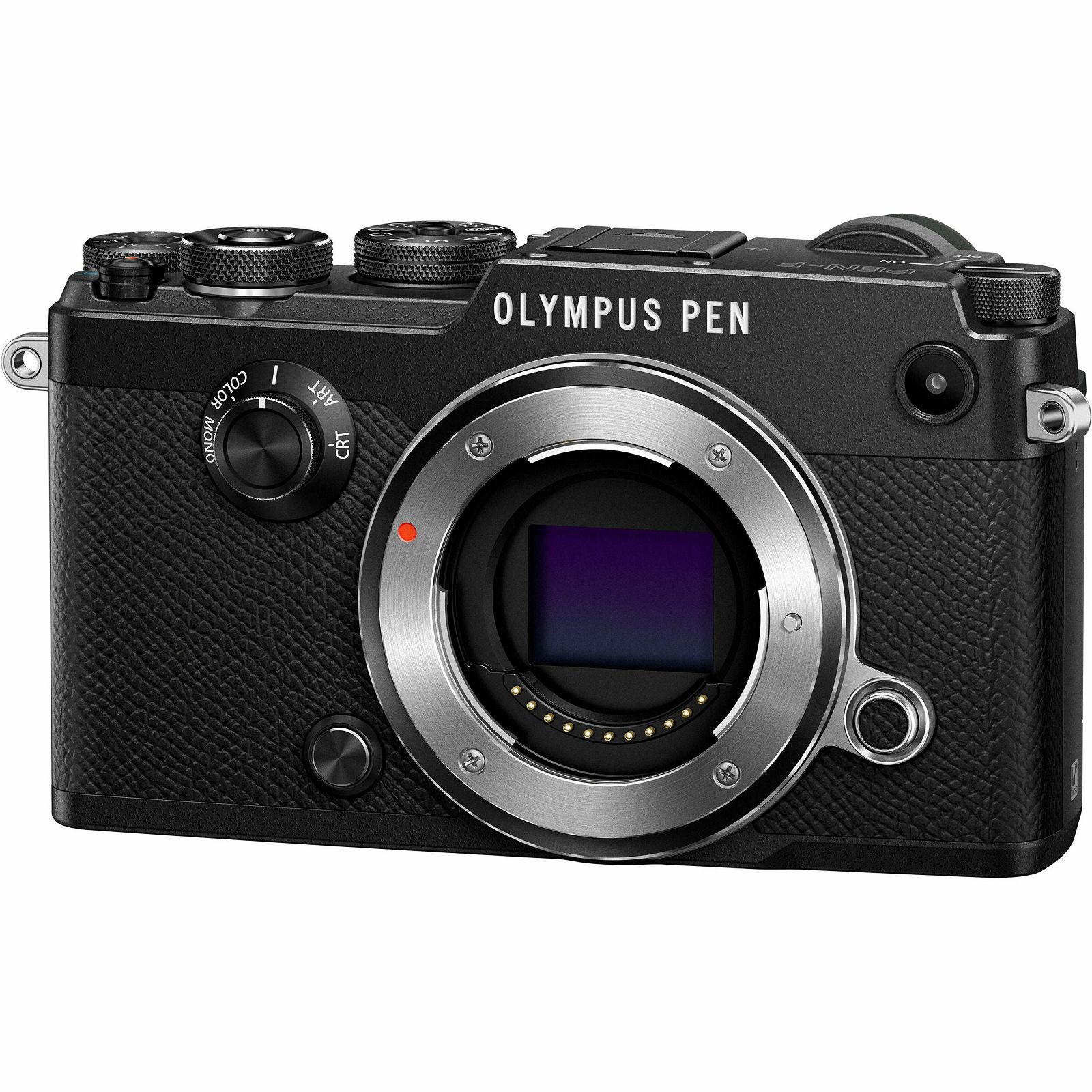Olympus PEN-F + 14-42mm EZ ED Pancake Zoom Black KIT Mirrorless Micro Four Thirds MFT PEN crni digitalni fotoaparat + objektiv EZ-M1442EZ incl. Charger + Battery (V204061BE000)